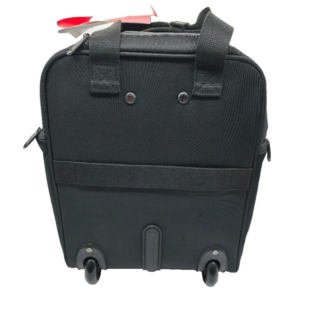 Hanke 16 Inch Under Seat Rolling Carry On Bag Airline Approved Black